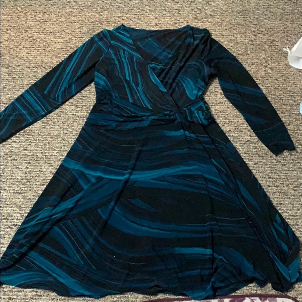 Blue and black women dress